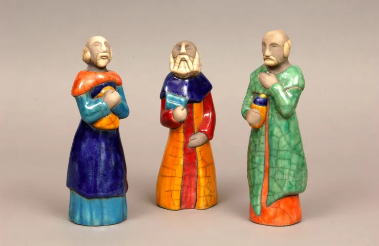 figuras que representan a los tres reyes magos